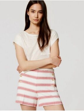 NEW Ann Taylor Loft The rivera short striped sailor shorts size 10